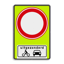 Aluminium informatiebord met dubbel omgezette rand