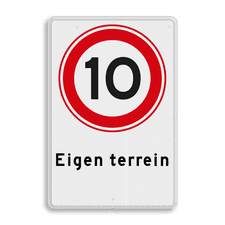 Aluminium informatiebord met dubbel omgezette rand