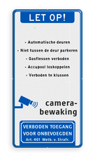 Aluminium informatiebord met een dubbel omgezette rand