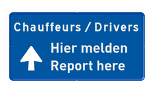 Aluminium informatiebord met een dubbel omgezette rand
