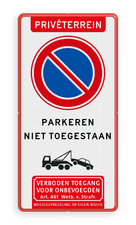 Aluminium informatiebord met een dubbel omgezette rand