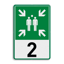 Veiligheidsbord met dubbel omgezette rand