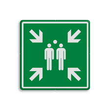 Veiligheidsbord met dubbel omgezette rand