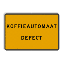 Aluminium informatiebord met een dubbel omgezette rand