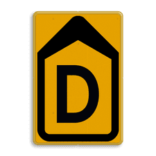 Aluminium verkeersbord met een dubbel omgezette rand