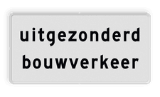 Aluminium informatiebord met een dubbel omgezette rand