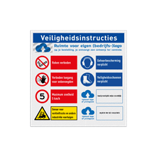 Veiligheidsbord vlak Alupanel (2mm)
