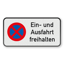 Verkehrsschild aus DibondTraffic mit Alform Rahmen