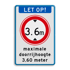 Aluminium informatiebord met dubbel omgezette rand