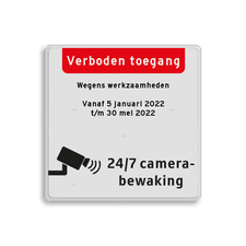 Aluminium informatiebord met een dubbel omgezette rand