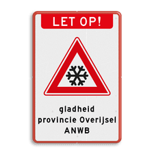 Aluminium informatiebord met dubbel omgezette rand