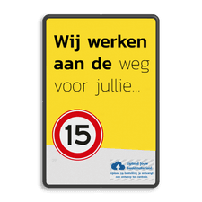 Aluminium mottobord met een dubbel omgezette rand