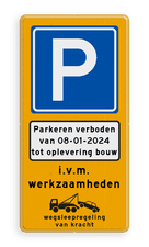 Aluminium informatiebord met een dubbel omgezette rand