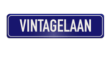 Aluminium straatnaambord RAL5013 met een dubbel omgezette rand