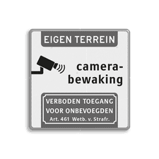 Aluminium informatiebord met een dubbel omgezette rand