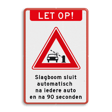 Aluminium informatiebord met dubbel omgezette rand