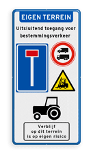 Aluminium informatiebord met een dubbel omgezette rand