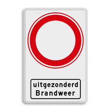 Aluminium informatiebord met dubbel omgezette rand