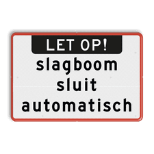 Aluminium informatiebord met een dubbel omgezette rand