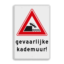 Aluminium informatiebord met dubbel omgezette rand