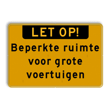 Aluminium informatiebord met een dubbel omgezette rand