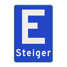 Aluminium informatiebord met dubbel omgezette rand