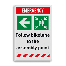 Veiligheidsbord met dubbel omgezette rand