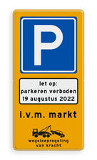 Aluminium informatiebord met een dubbel omgezette rand