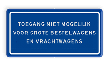 Aluminium informatiebord met een dubbel omgezette rand