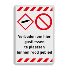 Veiligheidsbord met dubbel omgezette rand
