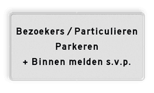Aluminium informatiebord met een dubbel omgezette rand