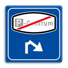 Aluminium informatiebord met een dubbel omgezette rand