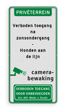 Aluminium informatiebord met een dubbel omgezette rand