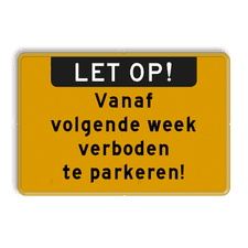 Aluminium informatiebord met een dubbel omgezette rand
