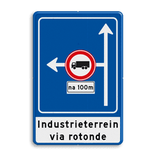Aluminium informatiebord met een dubbel omgezette rand
