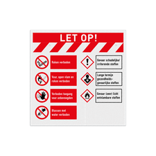 Veiligheidsbord vlak Alupanel (2mm)