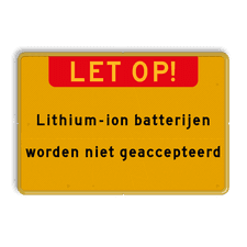 Aluminium informatiebord met een dubbel omgezette rand