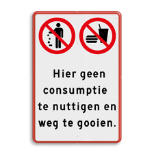 Aluminium informatiebord met dubbel omgezette rand