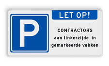 Aluminium informatiebord met een dubbel omgezette rand