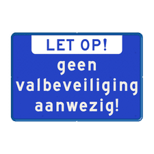 Aluminium informatiebord met een dubbel omgezette rand