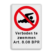 Aluminium informatiebord met dubbel omgezette rand