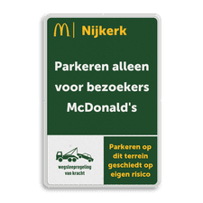Aluminium bord met een dubbel omgezette rand