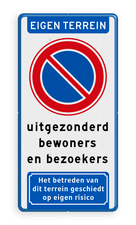 Aluminium informatiebord met een dubbel omgezette rand