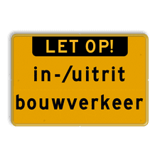 Aluminium informatiebord met een dubbel omgezette rand