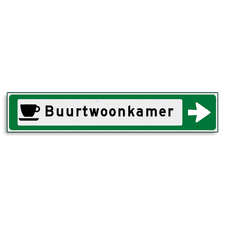 Aluminium versterkt kokerprofiel Verwijsbord