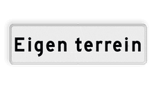 Aluminium informatiebord met een dubbel omgezette rand