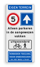 Aluminium informatiebord met een dubbel omgezette rand