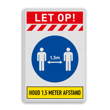 Veiligheidsbord met dubbel omgezette rand