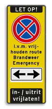 Aluminium informatiebord met een dubbel omgezette rand