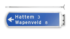 Grote handwegwijzer RVS - met aluminium platen